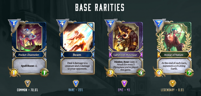 Gods Unchained ERC721 rares