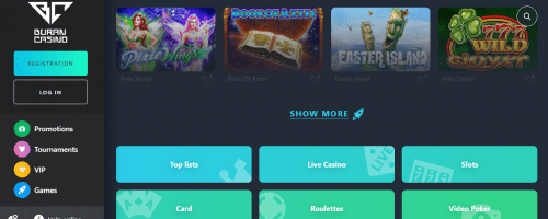 Buran Casino Screenshot 1