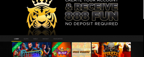 KingTiger Casino Screenshot 1