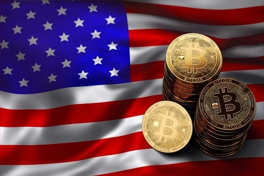 bitcoin on usa flag