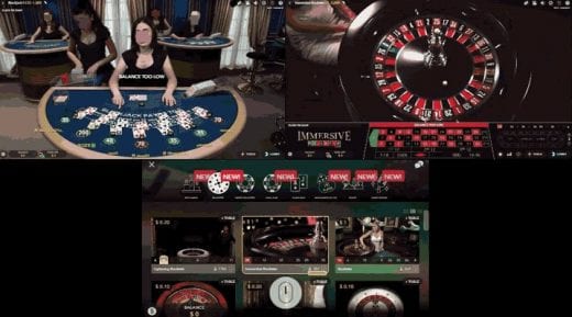 a live dealer game at mBitcasino