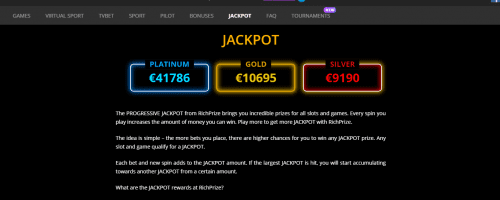 RichPrize Casino Screenshot 1
