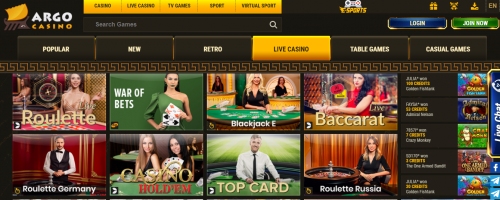 Argo Casino Screenshot 1