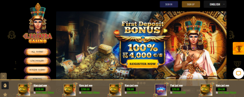 Cleopatra Casino Screenshot 1